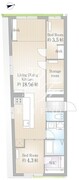 サクラスプリング月島リバーサイド 202 間取り図