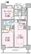 ロイヤルパークスタワー南千住 3003 間取り図