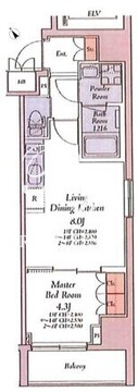 HAYANO Residence 大塚 401 間取り図