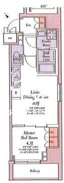 HAYANO Residence 大塚 1401 間取り図
