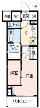 ジェノヴィア西新井 308 間取り図