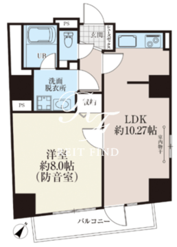 白山レジデンス 401 間取り図