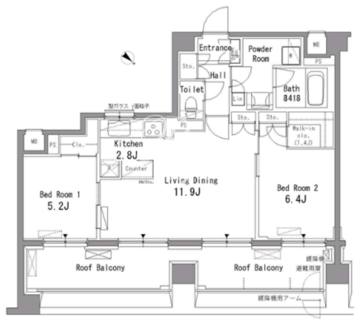 パークアクシス板橋 508 間取り図