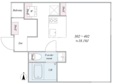 ザ・トリアス錦糸町 302 間取り図