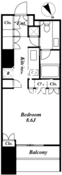 We Will 八丁堀 801 間取り図