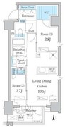 デュオフラッツ台東三ノ輪 705 間取り図