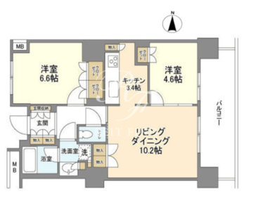 豊洲シエルタワー 2913 間取り図