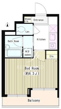 バンブー岩本町 302 間取り図