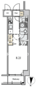 アスール菊川 401 間取り図