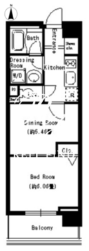 パークキューブ上野 1202 間取り図