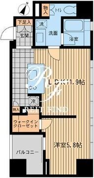 ウィルテラス勝どき 202 間取り図