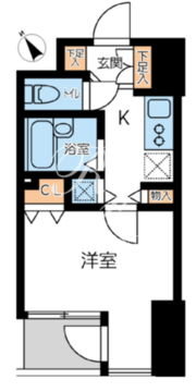 フォレシティ六本木 804 間取り図