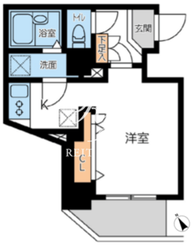 フォレシティ六本木 1101 間取り図