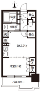 レジディア御茶ノ水 403 間取り図