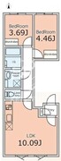 アレーロベース笹塚サウス 301 間取り図