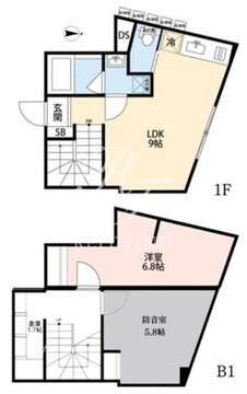 オークレスト下目黒 102 間取り図