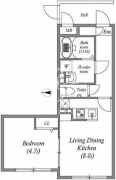 ソラシアレジデンス荻窪2 306 間取り図
