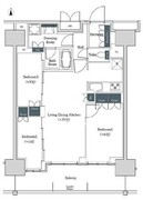 ブルックサイドレジデンス木場 1604 間取り図