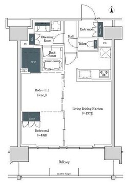 ブルックサイドレジデンス木場 1608 間取り図