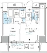 パークアクシス五反田スカイタワー 2402 間取り図