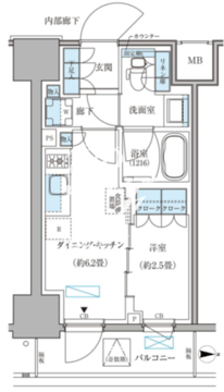 パークアクシス住吉ガーデンスクエア 202 間取り図