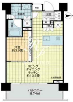 イクサージュ目黒 718 間取り図