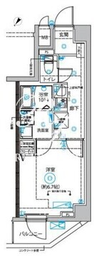 ディップス西新井 505 間取り図