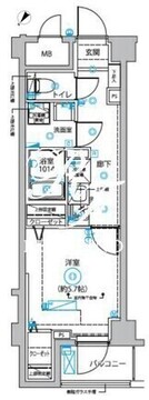 ディップス西新井 701 間取り図