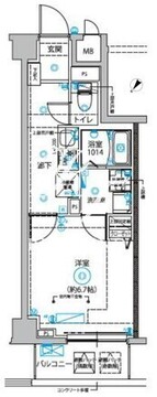 ディップス西新井 407 間取り図