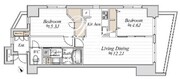 デュオステージ後楽園 703 間取り図