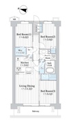 アビティグランデ砧 A-1405 間取り図