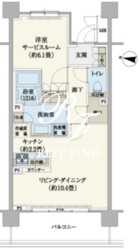リージア経堂テラスガーデン 317 間取り図