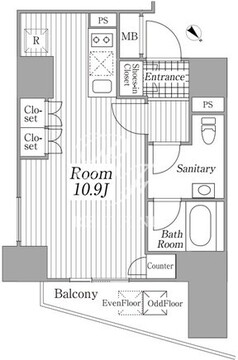 コートヒルズ広尾南 1204 間取り図