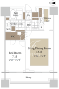 コンシェリア西新宿タワーズウエスト 2604 間取り図
