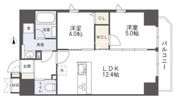 アルファレガロ⻲⼾2 501 間取り図