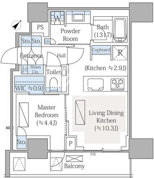 パークコート青山高樹町ザタワー 404 間取り図