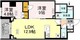 ロイジェント戸越銀座 206 間取り図