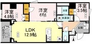 ロイジェント戸越銀座 406 間取り図