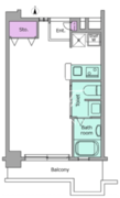 レジディア代々木2 207 間取り図