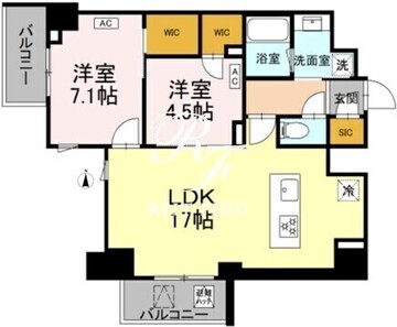 ロイジェント戸越銀座 802 間取り図