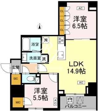 ロイジェント戸越銀座 606 間取り図