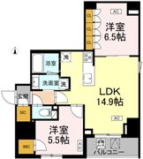 ロイジェント戸越銀座 803 間取り図
