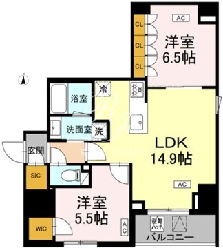 ロイジェント戸越銀座 803 間取り図