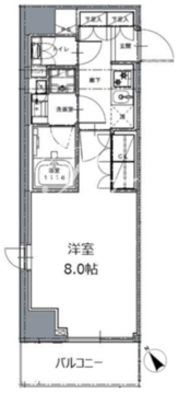 レジディア白金高輪2 601 間取り図