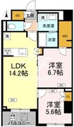 ロイジェント戸越銀座 413 間取り図