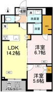 ロイジェント戸越銀座 109 間取り図