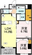 ロイジェント戸越銀座 415 間取り図