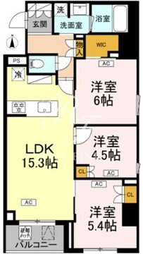 ロイジェント戸越銀座 319 間取り図