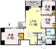 ロイジェント戸越銀座 421 間取り図