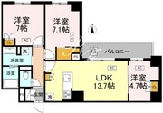 ロイジェント戸越銀座 112 間取り図